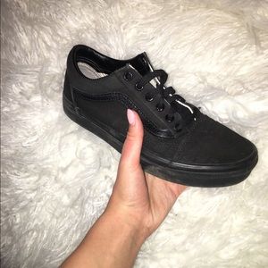 Old school all black vans